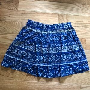 Blue Patterned Skirt